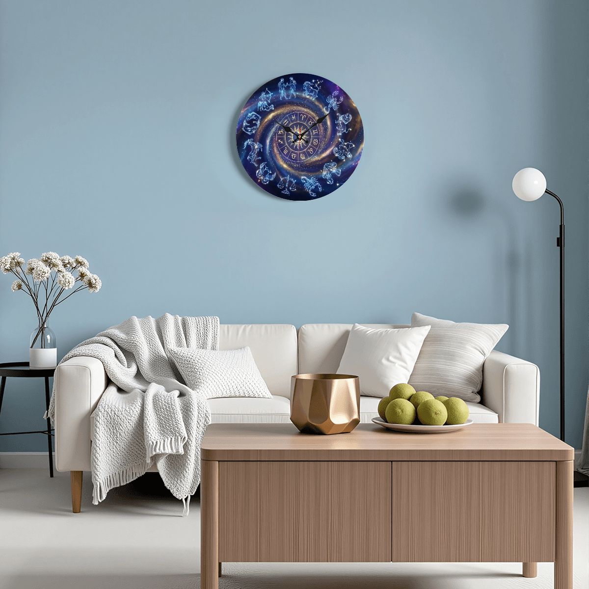Celestial Wheel Wall Clock | Silent & Mystical (9.8")