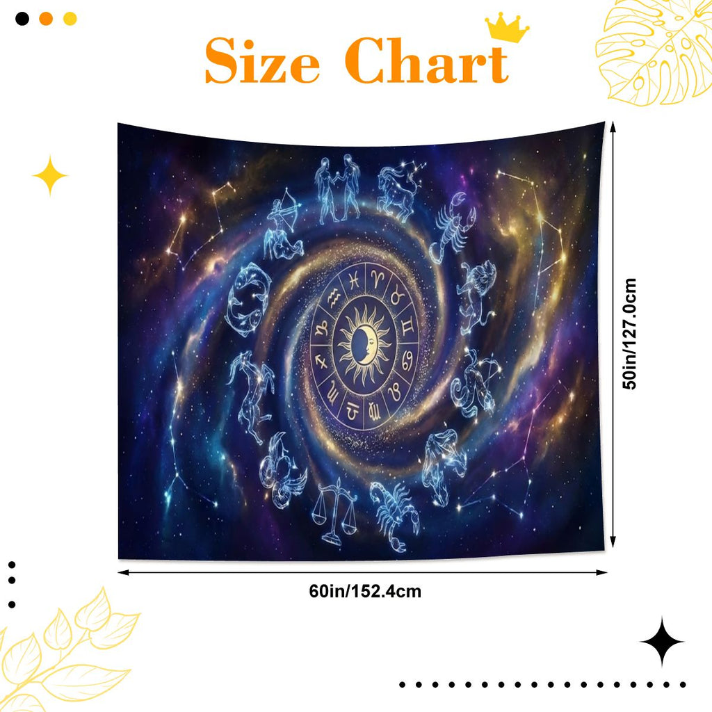 Celestial Galaxy Wall Tapestry | Made in USA (60"x50")