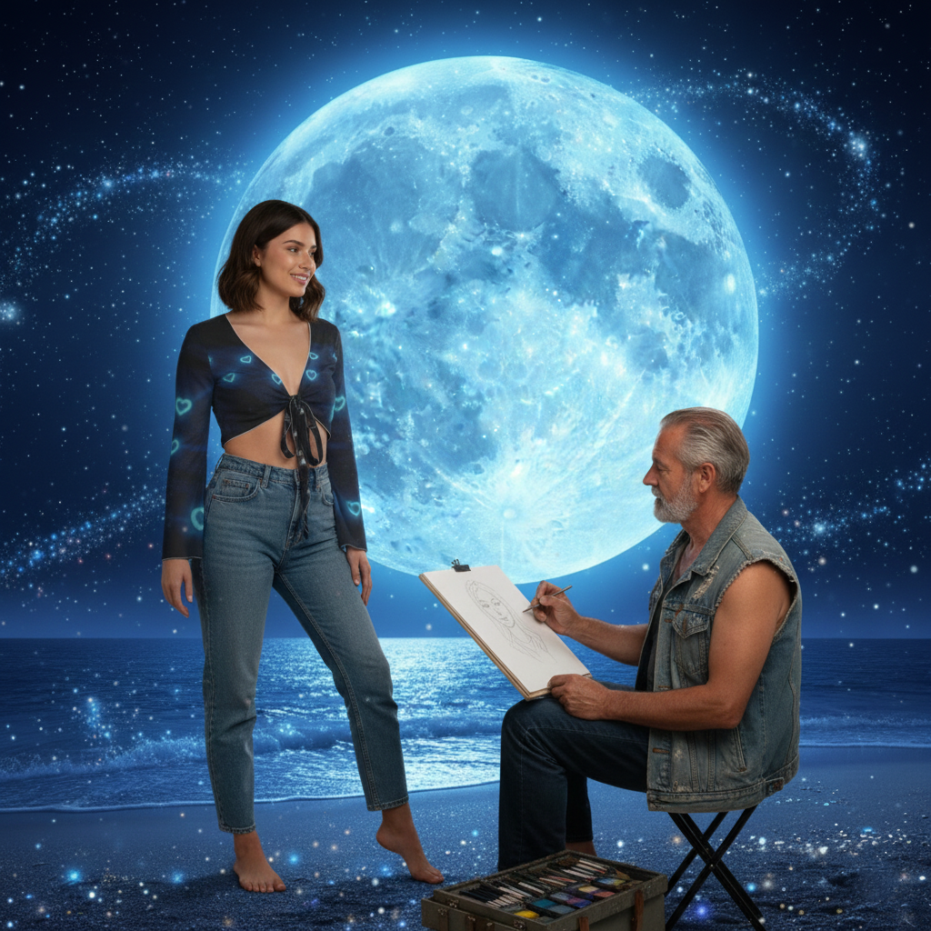 Top corto con fiocco sul davanti e cuore di cristallo "Electric Love Glow" - Manica lunga e avvolgente per festival