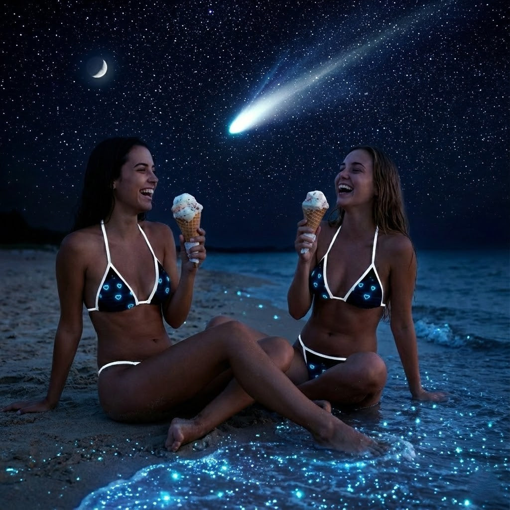 Bikini con brillo de medianoche